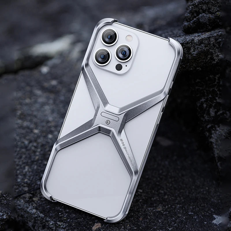 Luxury Aluminum Rimless Phone Case For iPhone