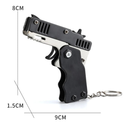 Mini Keychain Rubber Band toy Gun