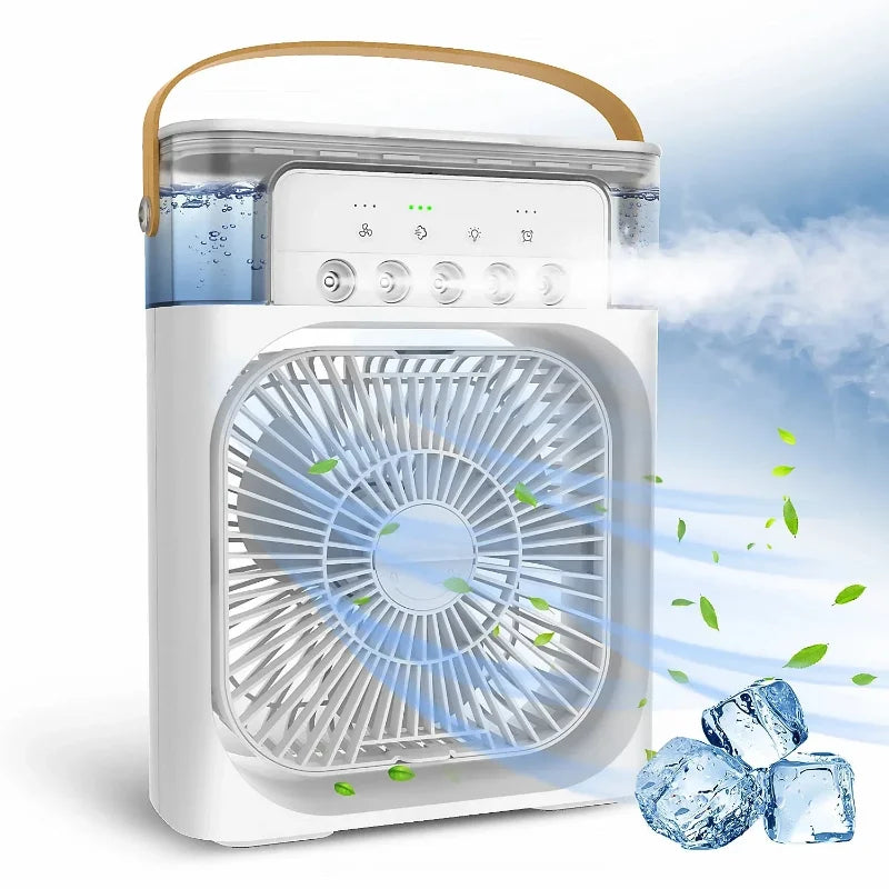 "CoolWave Mini Air Cooler: Compact Comfort, Anytime, Anywhere!"