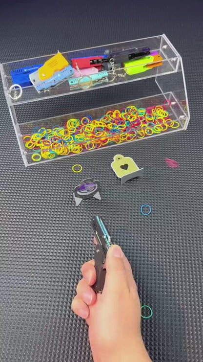 Mini Keychain Rubber Band toy Gun